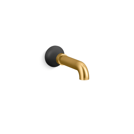 A large image of the Kohler K-27423 Matte Black with Moderne Brass