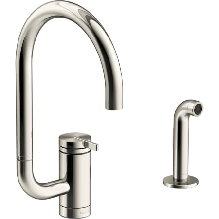 A large image of the Kohler K-28272 Vibrant Polished Nickel