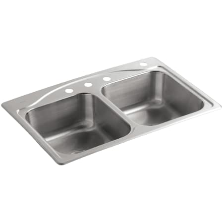 A large image of the Kohler K-3145-4 Stainless Steel