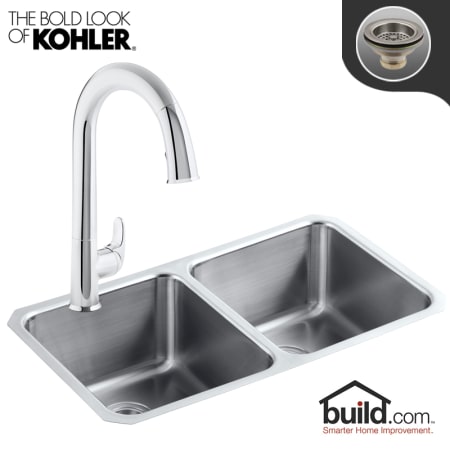 A large image of the Kohler K-3171-HCF/K-72218 Polished Chrome Faucet