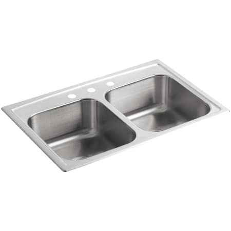 A large image of the Kohler K-3346-3 Stainless Steel