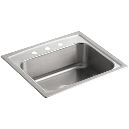 A large image of the Kohler K-3348-3 Stainless Steel