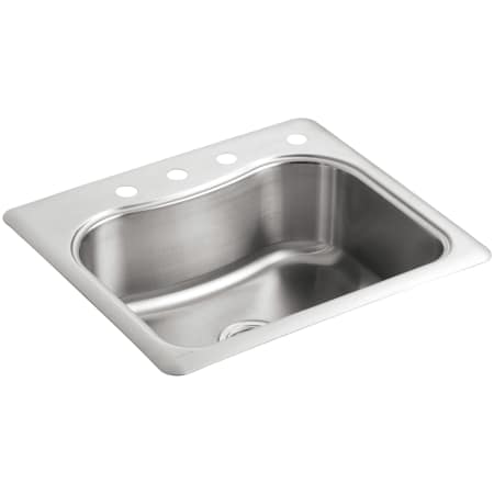 A large image of the Kohler K-3362-4 Stainless Steel