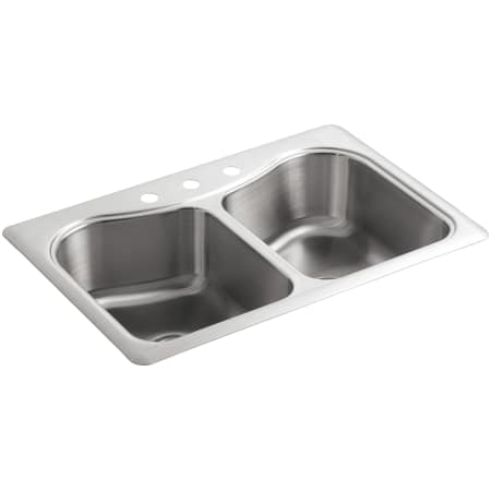 A large image of the Kohler K-3369-3 Stainless Steel