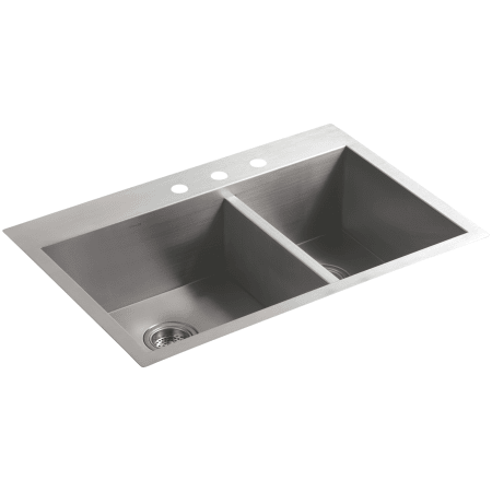 A large image of the Kohler K-3823-3 Stainless Steel
