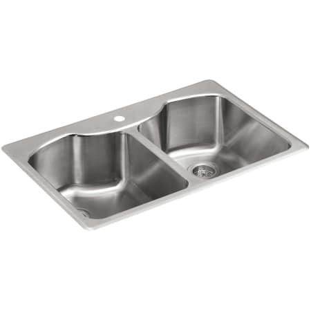 A large image of the Kohler K-3842-1 Stainless Steel