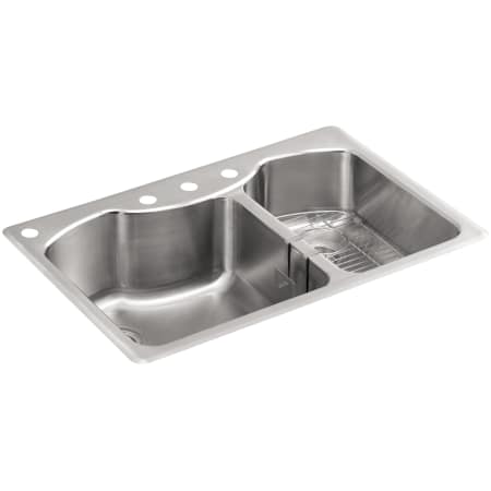 A large image of the Kohler K-3844-4 Stainless Steel