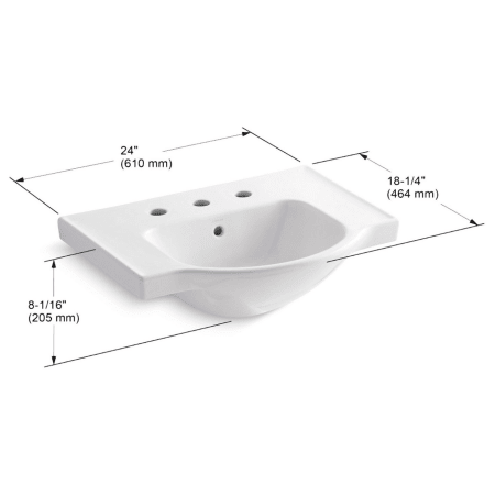 A large image of the Kohler K-5248-8 Kohler-K-5248-8-Dimensions