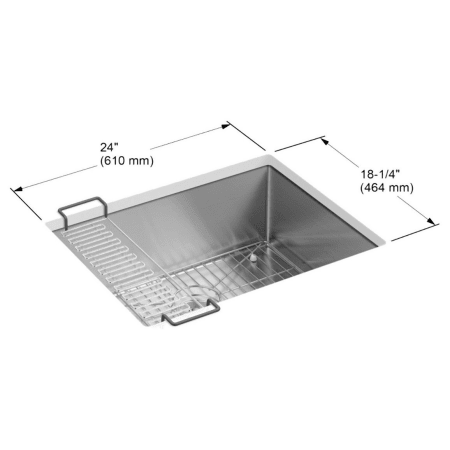 Kohler K-5286-NA Stainless Steel Strive 24