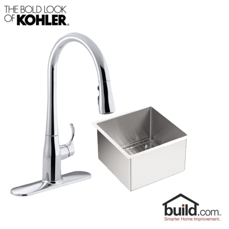 A large image of the Kohler K-5287/K-596 Polished Chrome Faucet