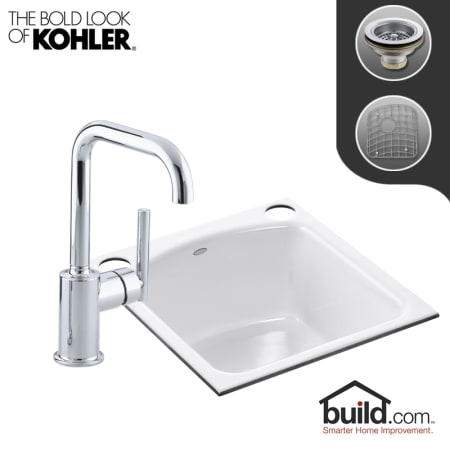 A large image of the Kohler K-5848-2U/K-7509 Polished Chrome Faucet
