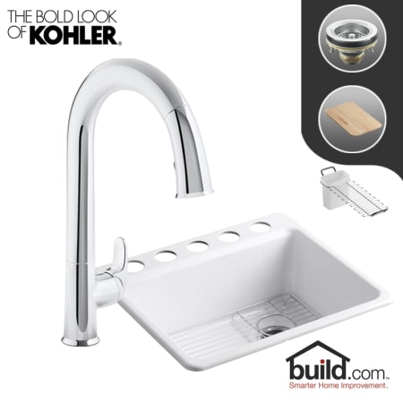 A large image of the Kohler K-5872-5UA1/K-72218 Polished Chrome Faucet