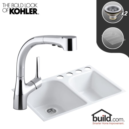 A large image of the Kohler K-5931-4U/K-13963 Polished Chrome Faucet