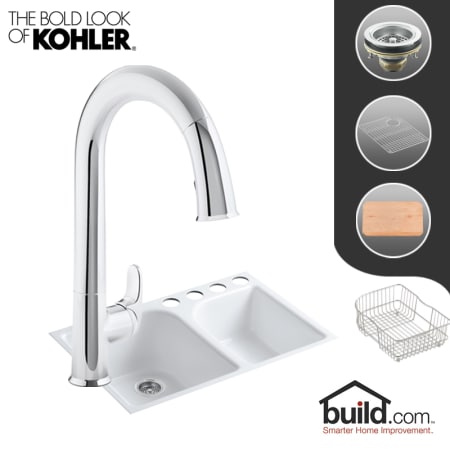 A large image of the Kohler K-5931-4U/K-72218 Polished Chrome Faucet