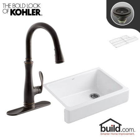 A large image of the Kohler K-6486/K-560 Oil Rubbed Bronze Faucet