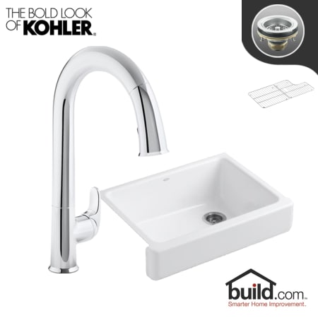 Kohler K-6486/K-72218-VS Vibrant Stainless Faucet Whitehaven ...