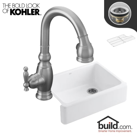 A large image of the Kohler K-6487/K-691 Brushed Chrome Faucet