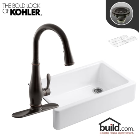 A large image of the Kohler K-6489/K-780 Oil Rubbed Bronze Faucet
