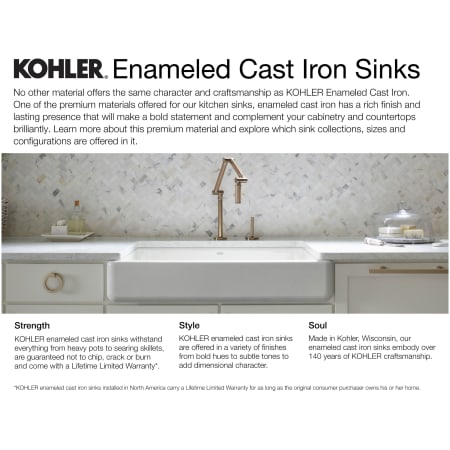 White KOHLER K-6626-2-0 Langlade Smart Divide Self-Rimming Kitchen Sink