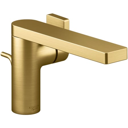 A large image of the Kohler K-73167-4 Vibrant Brushed Moderne Brass