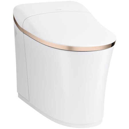 A large image of the Kohler K-77795 White with Rose Gold Trim