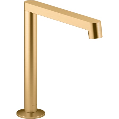 A large image of the Kohler K-77987 Vibrant Brushed Moderne Brass