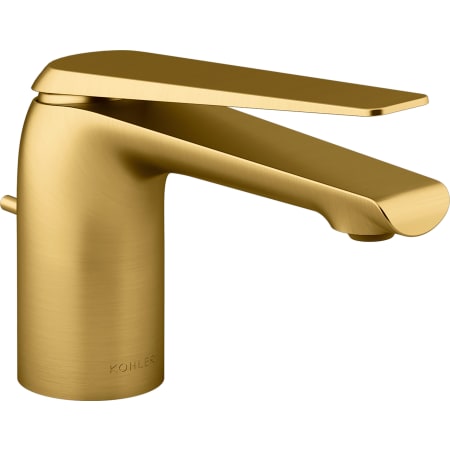 A large image of the Kohler K-97345-4N Vibrant Brushed Moderne Brass