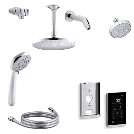 Kohler K Awaken B90 Dtv17 Bn Vibrant Brushed Nickel Awaken Dtv Shower System With Single Function B90 Shower Head Hand Shower Rain Head Valve Trims Faucet Com