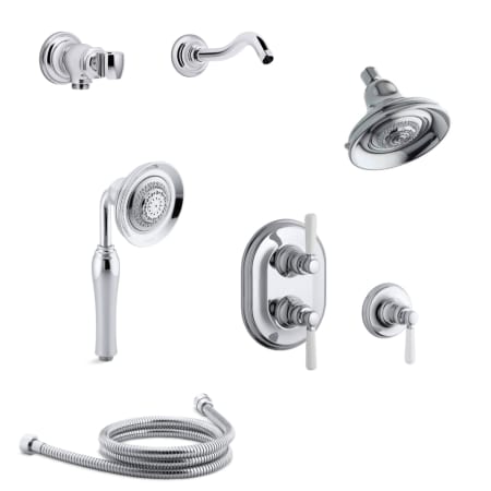 A large image of the Kohler K-BANCROFT-DSMS21-4P Polished Chrome