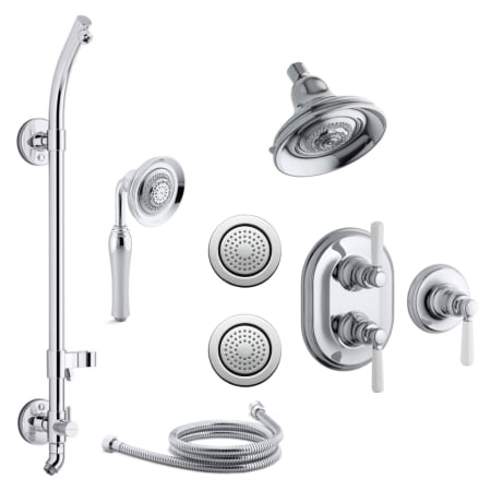 A large image of the Kohler K-BANCROFT-DSMS25HR-4P Polished Chrome