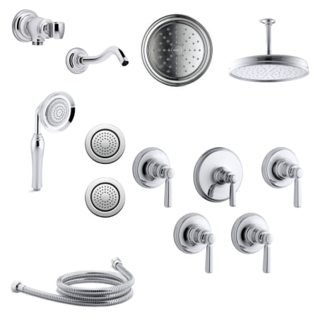 A large image of the Kohler K-BANCROFT-MS18-4E Polished Chrome