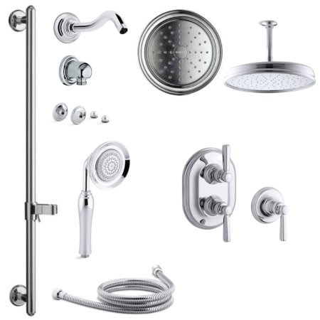 A large image of the Kohler K-BANCROFT-SMS17S-4E Polished Chrome