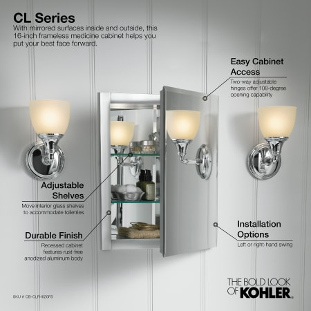 A large image of the Kohler K-CB-CLR1620FS Infographic