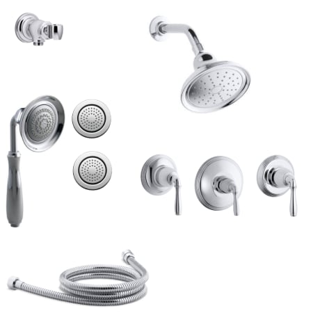 A large image of the Kohler K-DEVONSHIRE-MS15-4E Polished Chrome