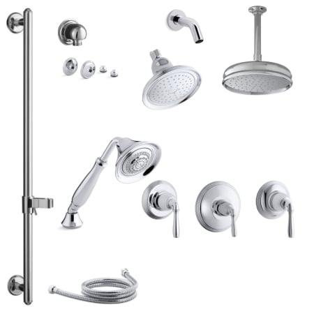 A large image of the Kohler K-DEVONSHIRE-MS17S-4 Polished Chrome