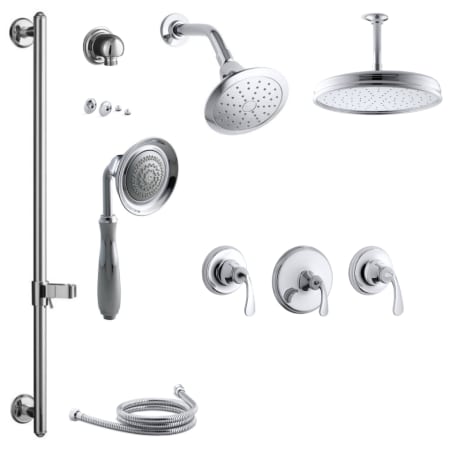 A large image of the Kohler K-FORTE-MS17S-4E Polished Chrome