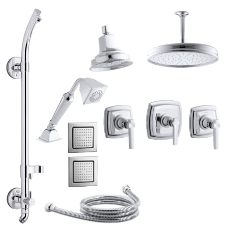 A large image of the Kohler K-MARGAUX-MS18HR-4E Polished Chrome