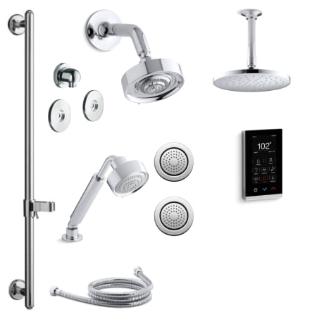 Kohler K Purist Dtv28s Cp Polished Chrome Dtv Shower System A Large Image Of The Kohler K Purist Dtv28s Polished Chrome
