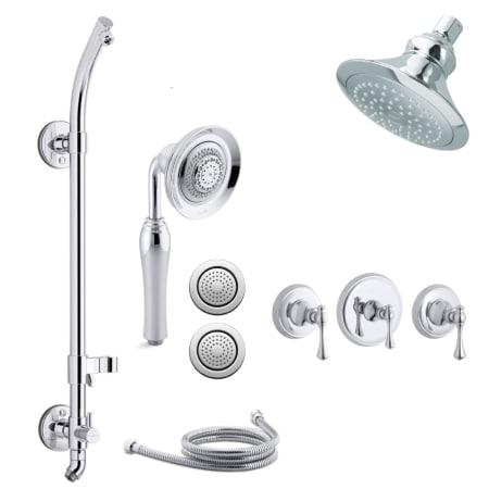 A large image of the Kohler K-REVIVAL-DMS15HR-4A Polished Chrome