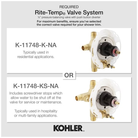 A large image of the Kohler K-T13133-3A Alternate View