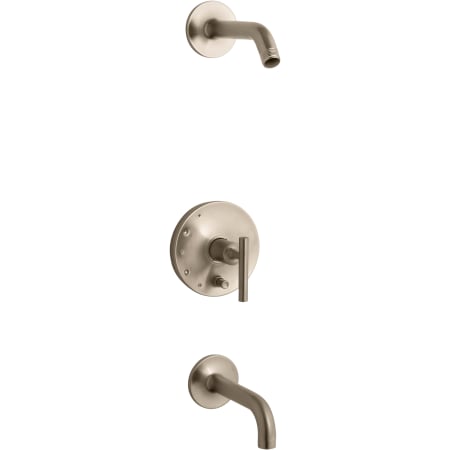 A large image of the Kohler K-T14421-4L Vibrant Brushed Bronze