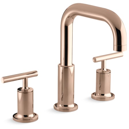 Kohler K-T14428-4-RGD Vibrant Rose Gold Purist Deck Mounted Roman Tub Faucet Trim - FaucetDirect.com