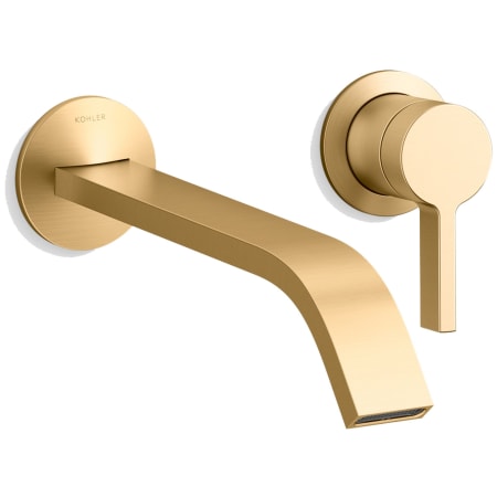 A large image of the Kohler K-T23888-77980-4 Vibrant Brushed Moderne Brass