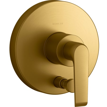 A large image of the Kohler K-T97019-4 Vibrant Brushed Moderne Brass