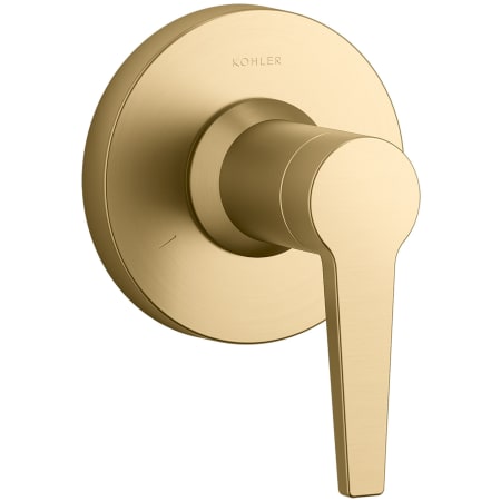 A large image of the Kohler K-T97091-4 Vibrant Modern Brushed Brass