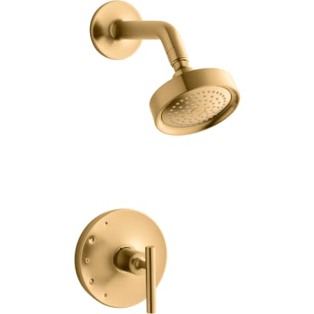 A large image of the Kohler K-TS14422-4 Vibrant Brushed Moderne Brass