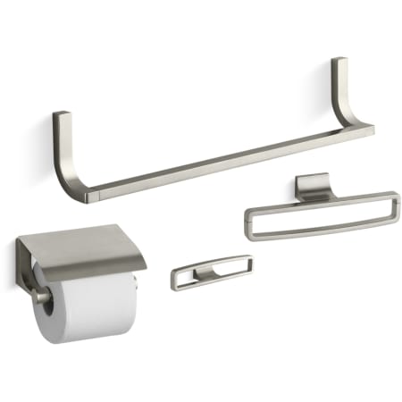 A large image of the Kohler Loure Better Accessory Pack 2 Brushed Nickel