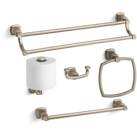 A large image of the Kohler Margaux Best Accessory Pack Brushed Bronze