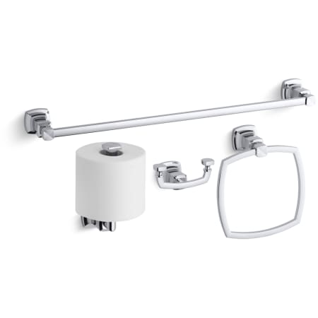 A large image of the Kohler Margaux Better Accessory Pack 1 Polished Chrome