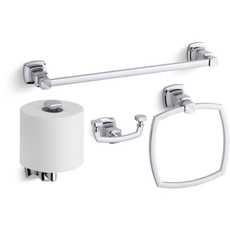 A large image of the Kohler Margaux Better Accessory Pack 2 Polished Chrome